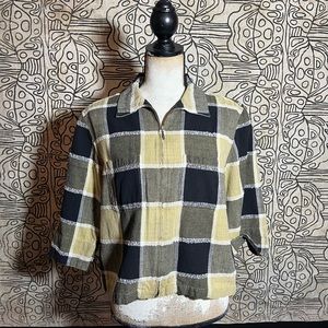 Lemongrass 100% cotton zip up top